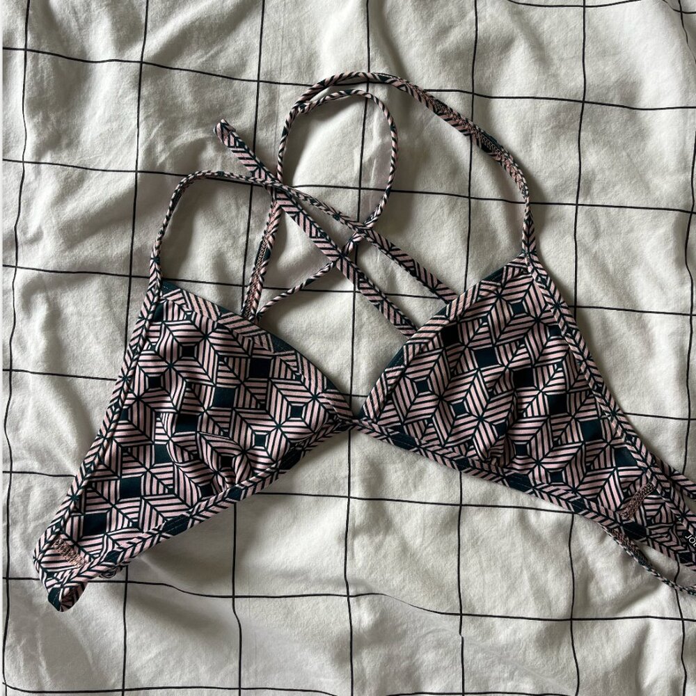 Jolyn Printed Triangle Bikini Top